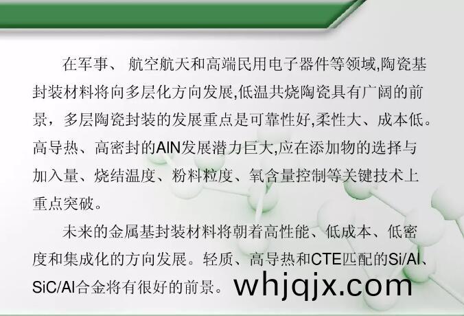 電子封裝(zhuang)材(cai)料結(jie)語(yu)