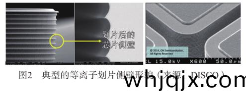 圖(tu)2  典(dian)型(xing)的等(deng)離(li)子(zi)劃(hua)片(pian)側(ce)壁形(xing)貌（來源:DISCo)